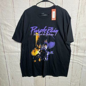 Boohoo Oversized Tee Shirt Short Sleeve Prince Purple Rain Large NWT